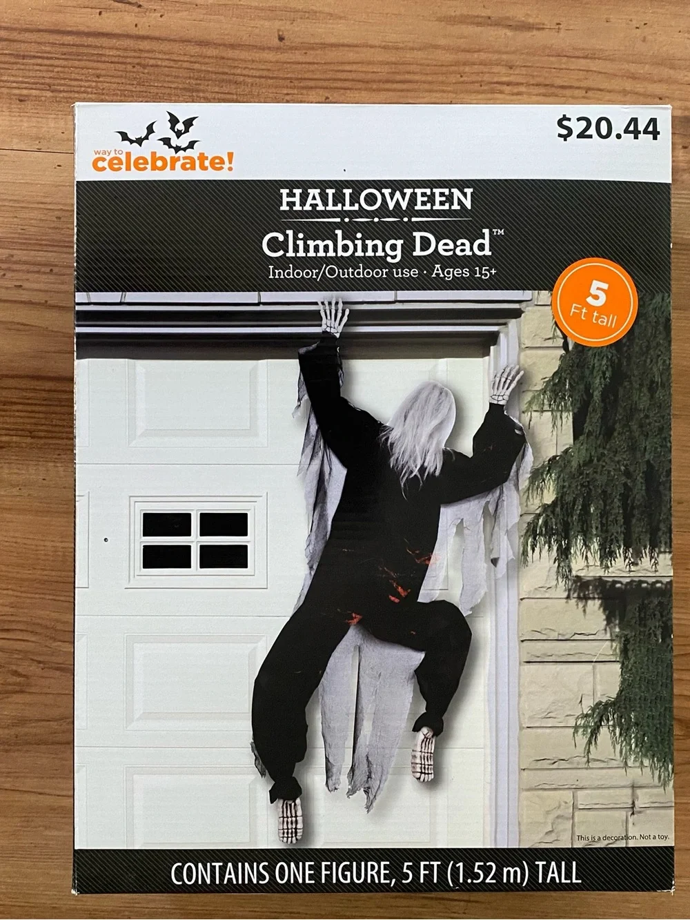 Halloween Climbing Dead 5ft Black Decoration Indoor/ Outdoor